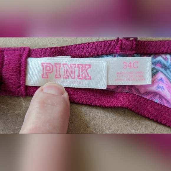 Victoria’s Secret PINK Wear Everywhere Demi Push Up Bra Size 34C GUC - Picture 5 of 6